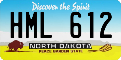 ND license plate HML612