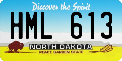 ND license plate HML613