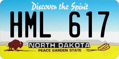 ND license plate HML617