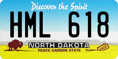 ND license plate HML618