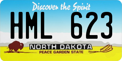 ND license plate HML623