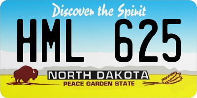 ND license plate HML625