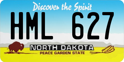 ND license plate HML627