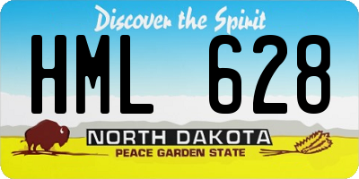 ND license plate HML628