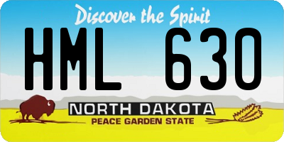 ND license plate HML630