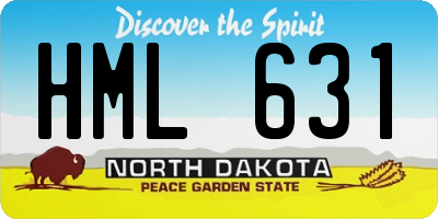 ND license plate HML631