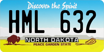 ND license plate HML632