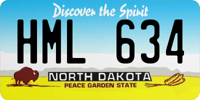 ND license plate HML634