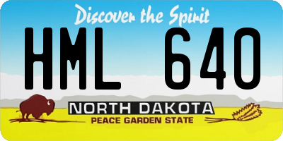ND license plate HML640
