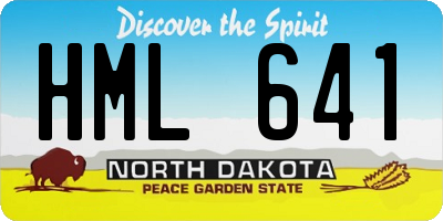 ND license plate HML641