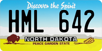 ND license plate HML642