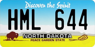 ND license plate HML644