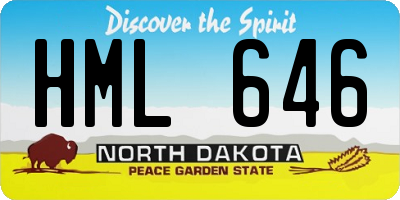 ND license plate HML646