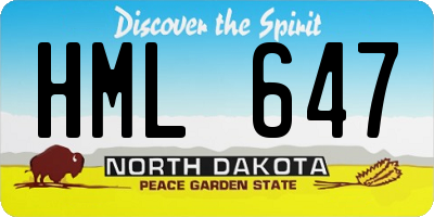 ND license plate HML647