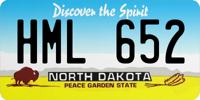 ND license plate HML652