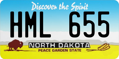 ND license plate HML655