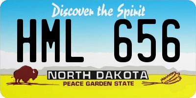 ND license plate HML656
