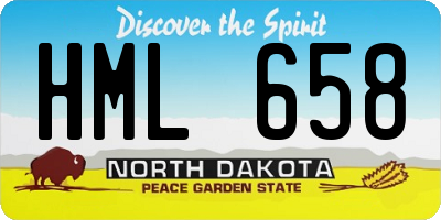 ND license plate HML658