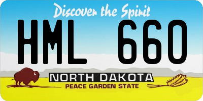 ND license plate HML660