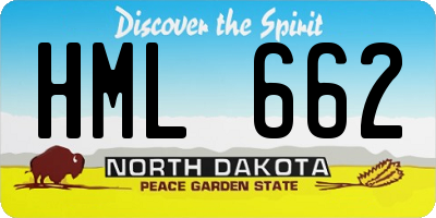 ND license plate HML662