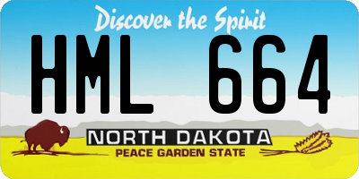 ND license plate HML664