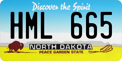 ND license plate HML665