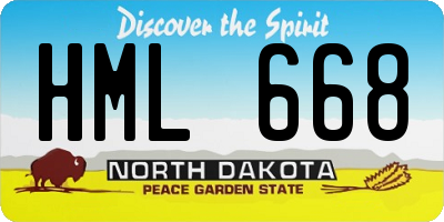 ND license plate HML668