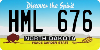 ND license plate HML676