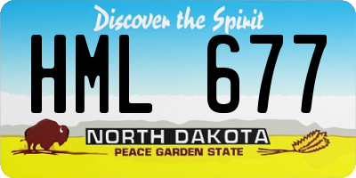 ND license plate HML677
