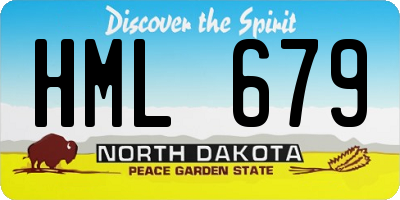 ND license plate HML679