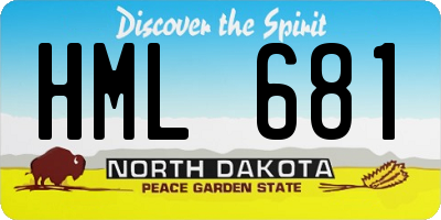 ND license plate HML681