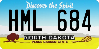 ND license plate HML684