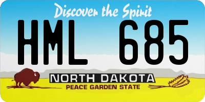 ND license plate HML685