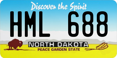 ND license plate HML688