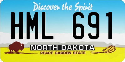ND license plate HML691