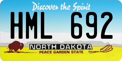 ND license plate HML692