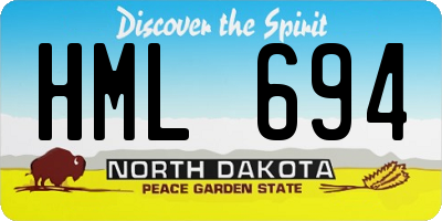 ND license plate HML694