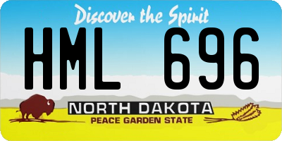 ND license plate HML696