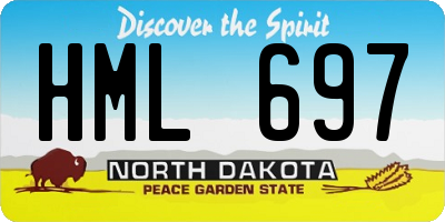 ND license plate HML697