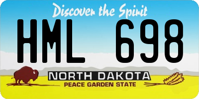 ND license plate HML698