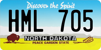 ND license plate HML705