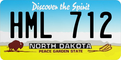 ND license plate HML712