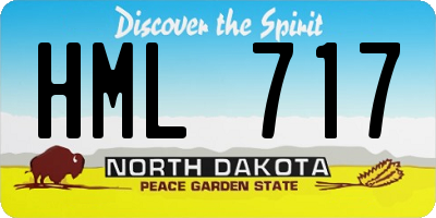 ND license plate HML717
