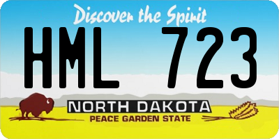 ND license plate HML723
