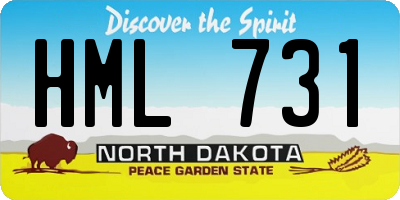 ND license plate HML731