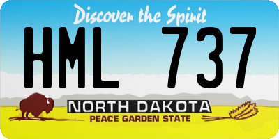 ND license plate HML737