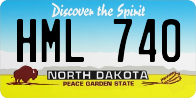 ND license plate HML740