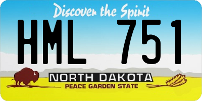 ND license plate HML751