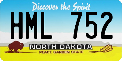 ND license plate HML752