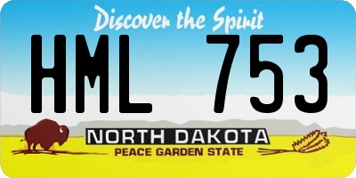 ND license plate HML753